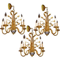 Pair of Bagues Five Light Chandeliers 1