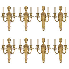 Pair of circa 1920s Caldwell Gilt Bronze Sconces