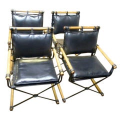 Set of Four Cleo Baldon Campaign Chairs