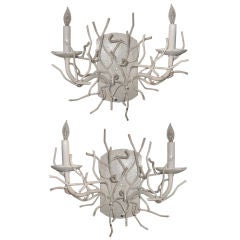 Pair Of Faux Coral Sconces 9