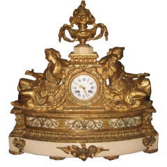 French Dore Bronze Clock French Dore Bronze Clock