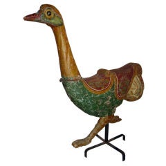 19th C.Ostrich Carousel Figure