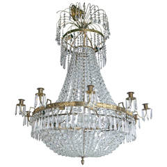 19th Century Swedish Empire Style Chandelier