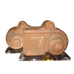 Antique 19th c. Belgian Terracotta Roof Tiles Mounted On Plexiglass