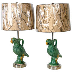 Pair of Vintage Parrot Lamps