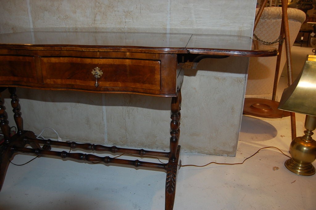 American Mahogany Drop Leaf Library Table