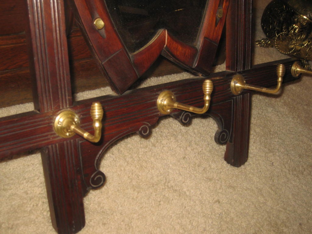 Mahogany Horseshoe Design Coat Rack
