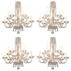 Unique Set Of 4 Chandeliers From A European Hotel