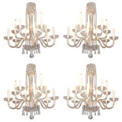 Unique Set Of 4 Chandeliers From A European Hotel