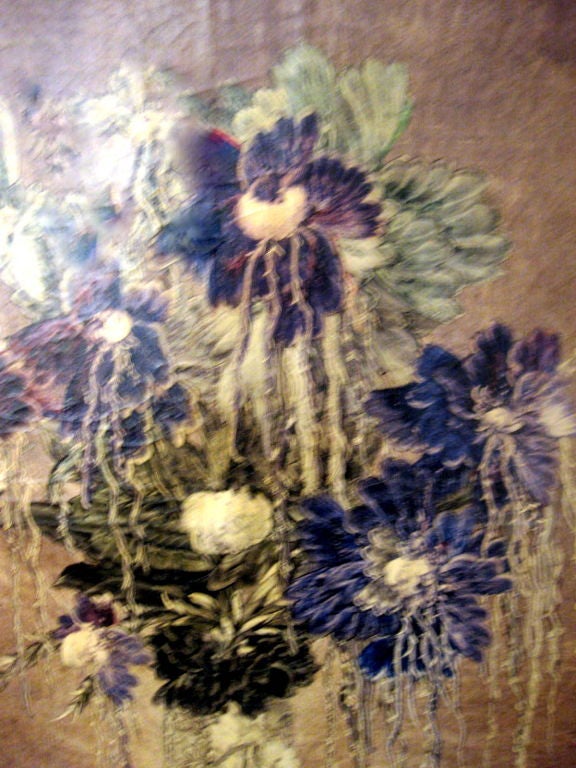 Antique Painting Of Flowers In A Vase In Good Condition For Sale In Stamford, CT