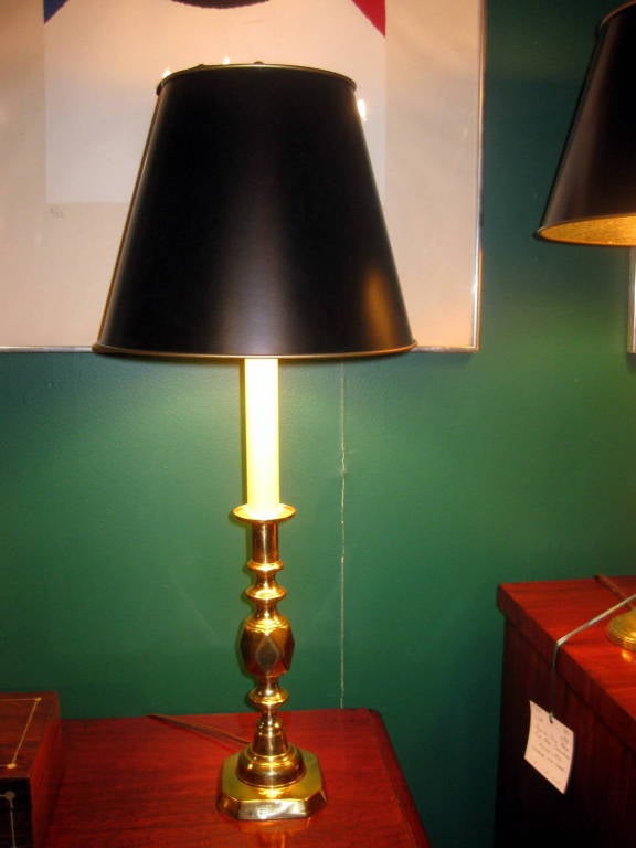 Pair Of Solid Brass Lamps at 1stDibs