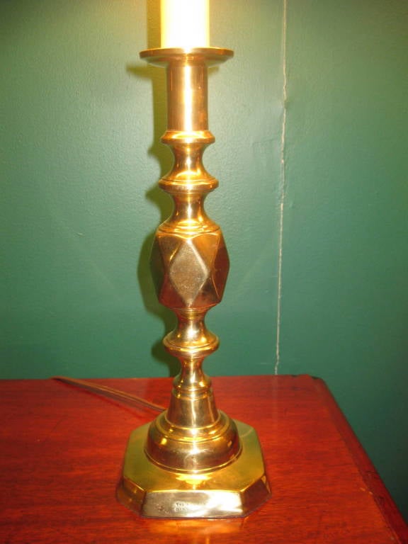 Pair Of Solid Brass Lamps at 1stDibs