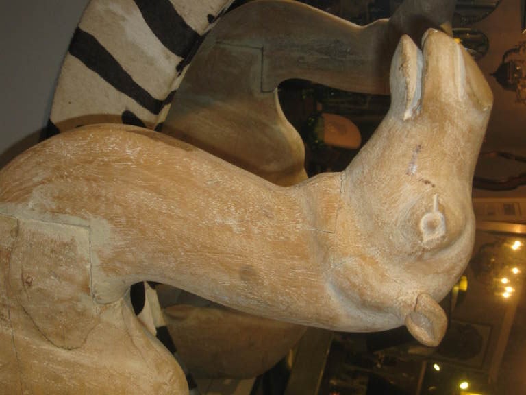 carved wooden camels