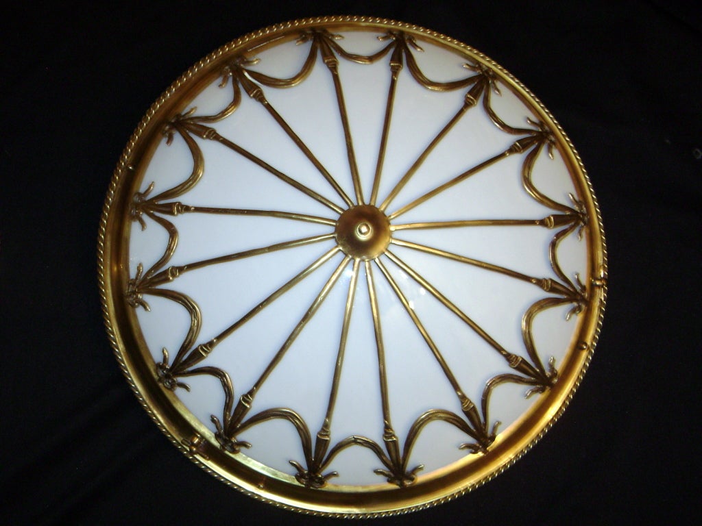 Set Of Twelve 20" Gilt Bronze Light Fixtures From A Paris Hotel For Sale at 1stDibs