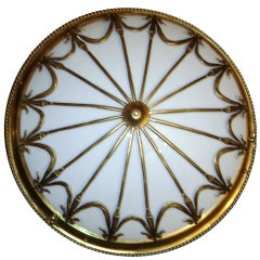 Set Of Twelve 20" Gilt Bronze Light Fixtures From A Paris Hotel