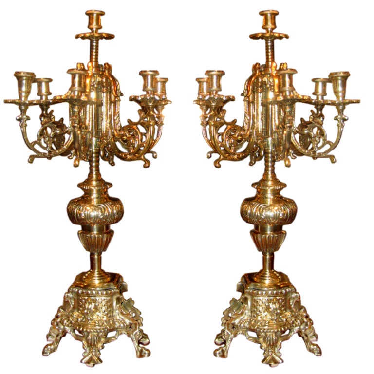 Pair Of French Candelabras For Sale