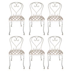 Antique Set Of Six French Garden Chairs