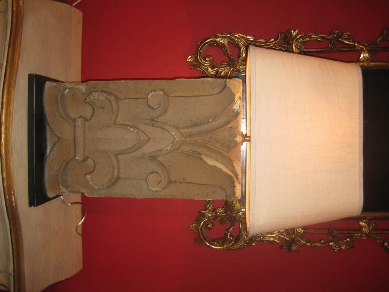 Pair Of Architectural Fragments Made Into Lamps