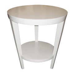 Donghia End Table Lacquered White
