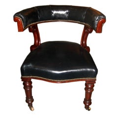 English Barrel Back Desk Chair