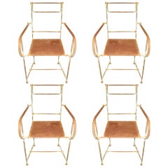 Set Of Four Iron Ships Chairs