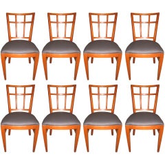 Set Of Eight Thonet Dining Chairs