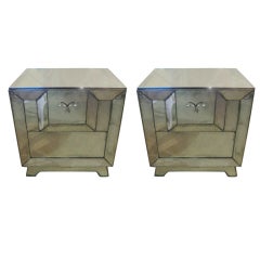 Pair Of Mirrored 1940's Night Stands