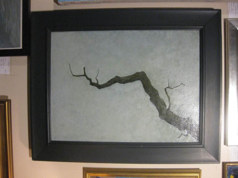 Oil on canvas of a tree branch. Provenance, Christies