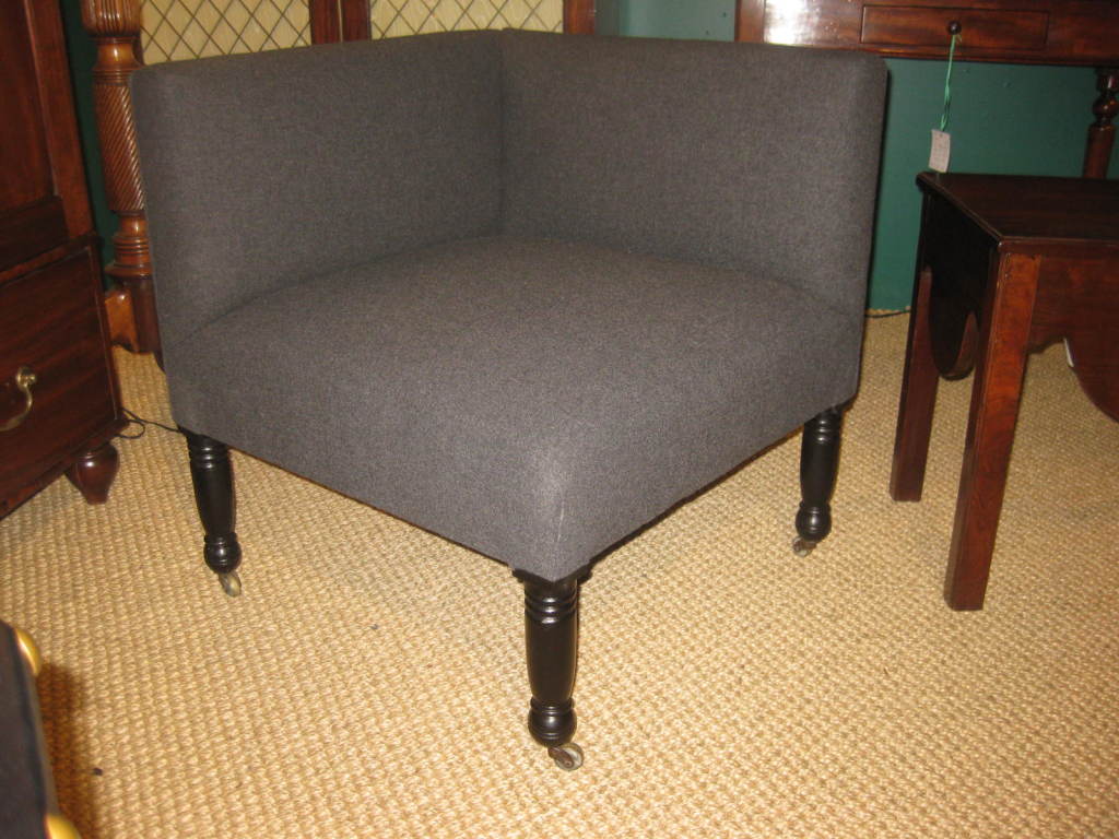 English Ebonized Corner Chair For Sale
