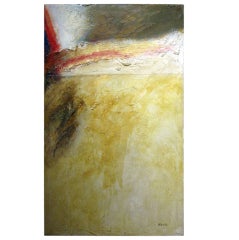 Acrylic On Canvas Abstract Signed Nevio