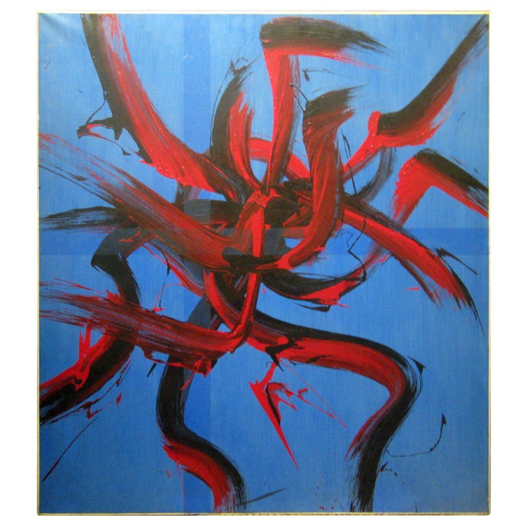 Vibrant Abstract Expressionist Painting For Sale