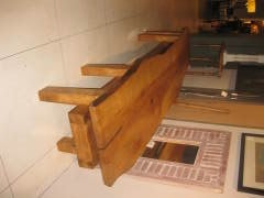 Custom Bench Made Ash And Maple Coffee Table With A Live Edge