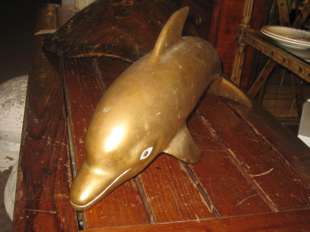 Brass Dolphin In Good Condition For Sale In Stamford, CT