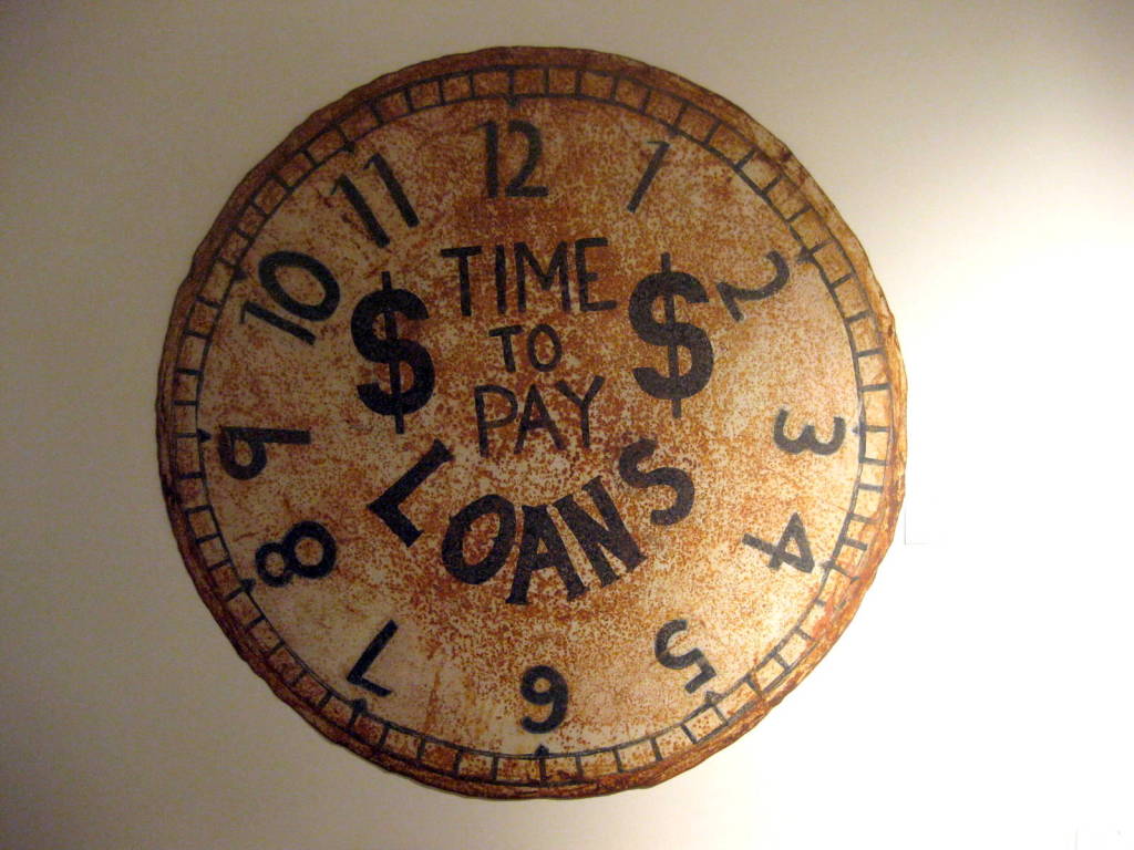 Very cool trade/clock sign with upside down numerals at the bottom