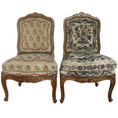 Pair Of Louis XV Style Chairs With Needlepoint