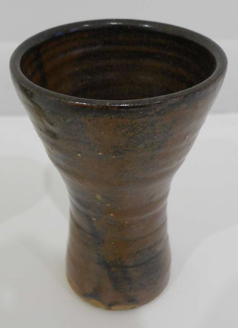 American Two Stoneware Vases by Warren Mackenzie