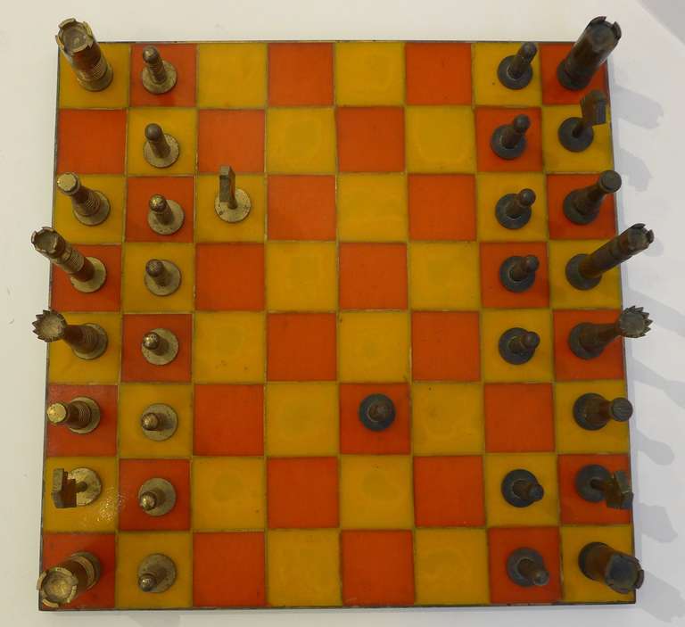 German Modernist Chess Set In Excellent Condition In New York, NY