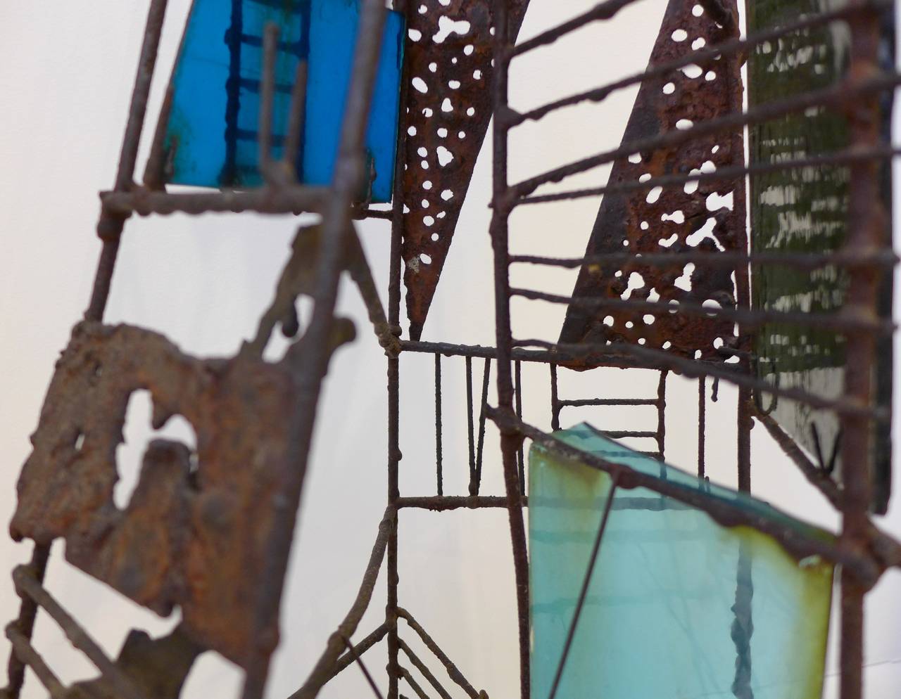 Glass Mid-Century Direct Metal Sculpture