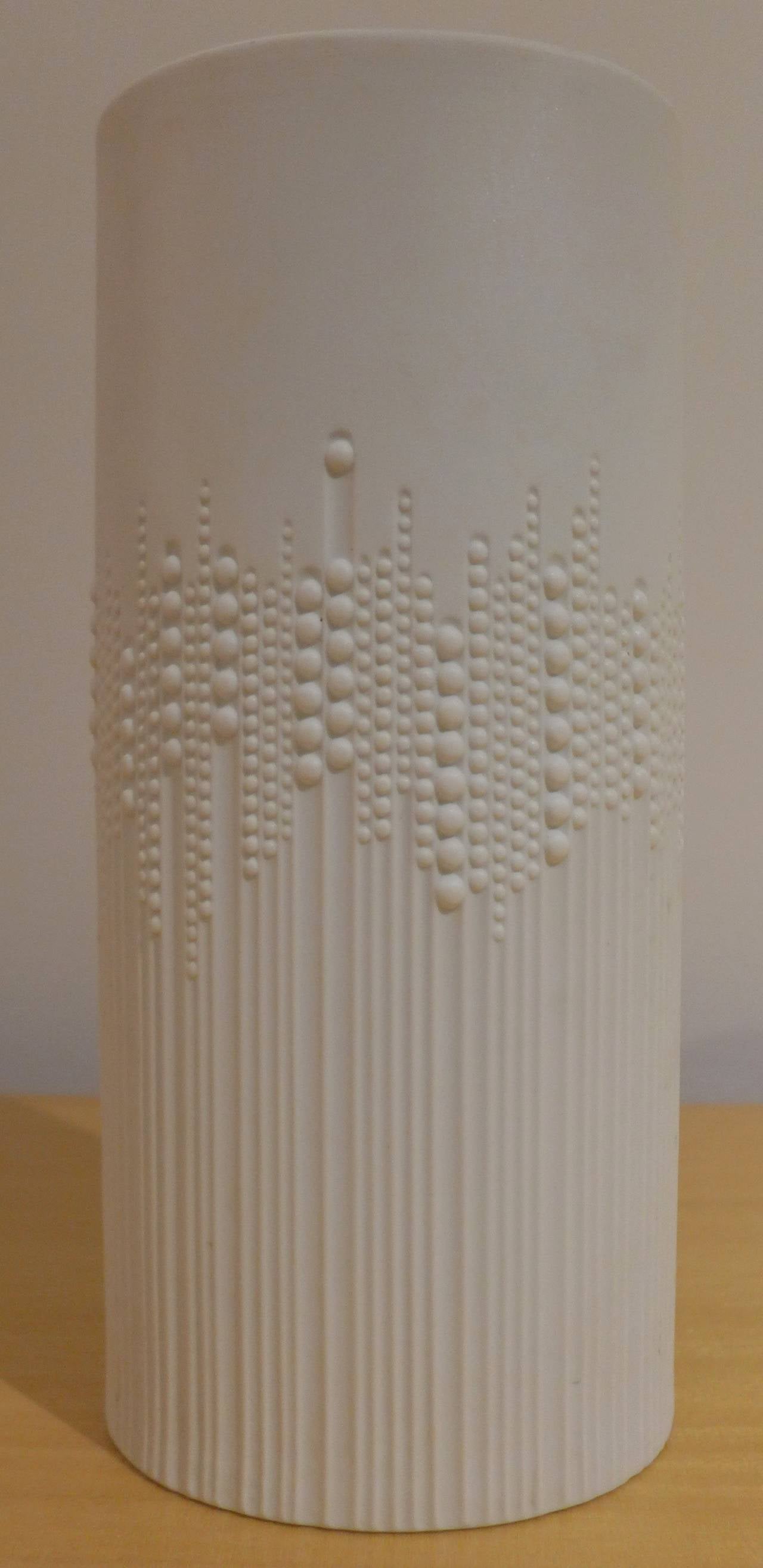 Porcelain vase with applied and incised 