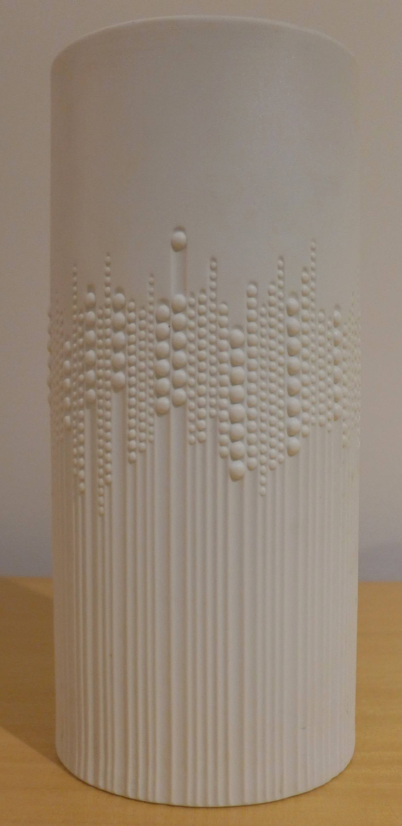 Porcelain vase with applied and incised 