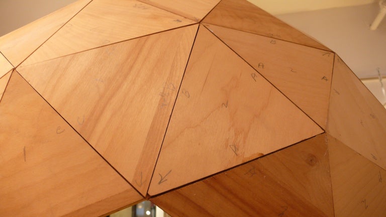Mid-Century Modern Plywood Geodesic Dome