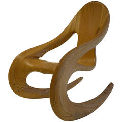 Sculptural Craft Rocking Chair by Carl Gromoll