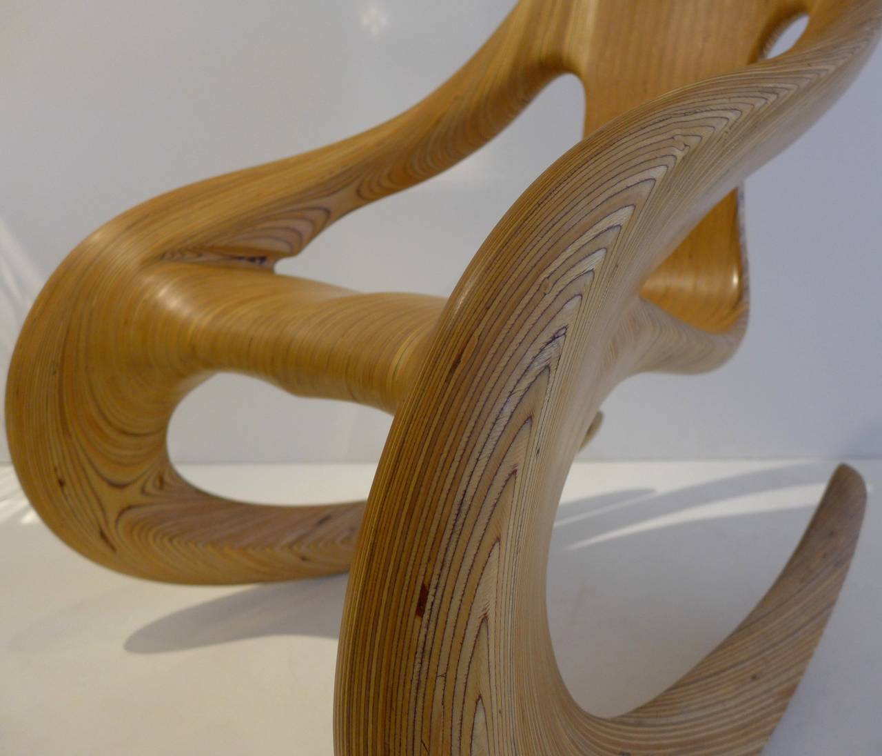 Sculptural Craft Rocking Chair by Carl Gromoll In Excellent Condition In New York, NY