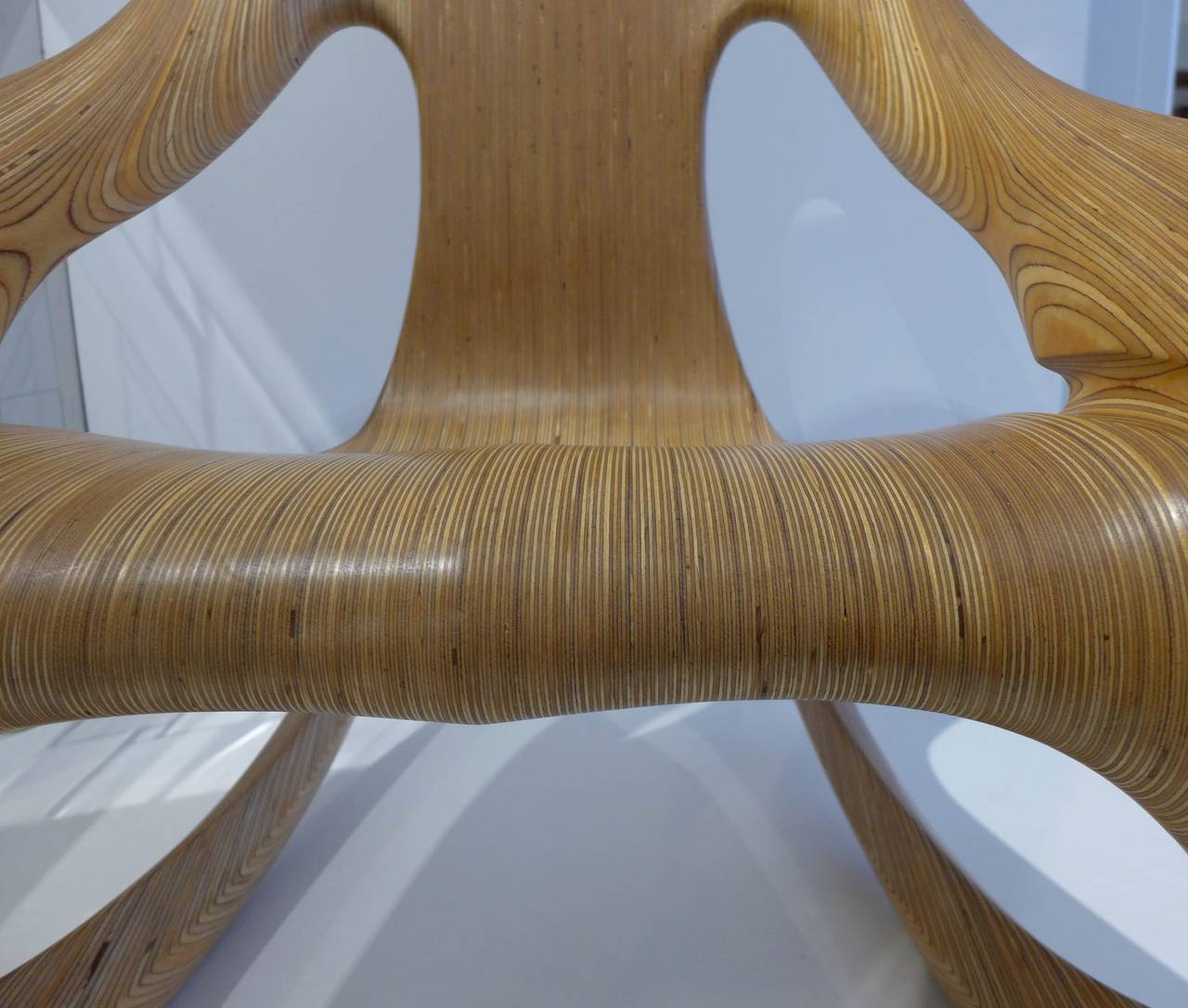 Late 20th Century Sculptural Craft Rocking Chair by Carl Gromoll
