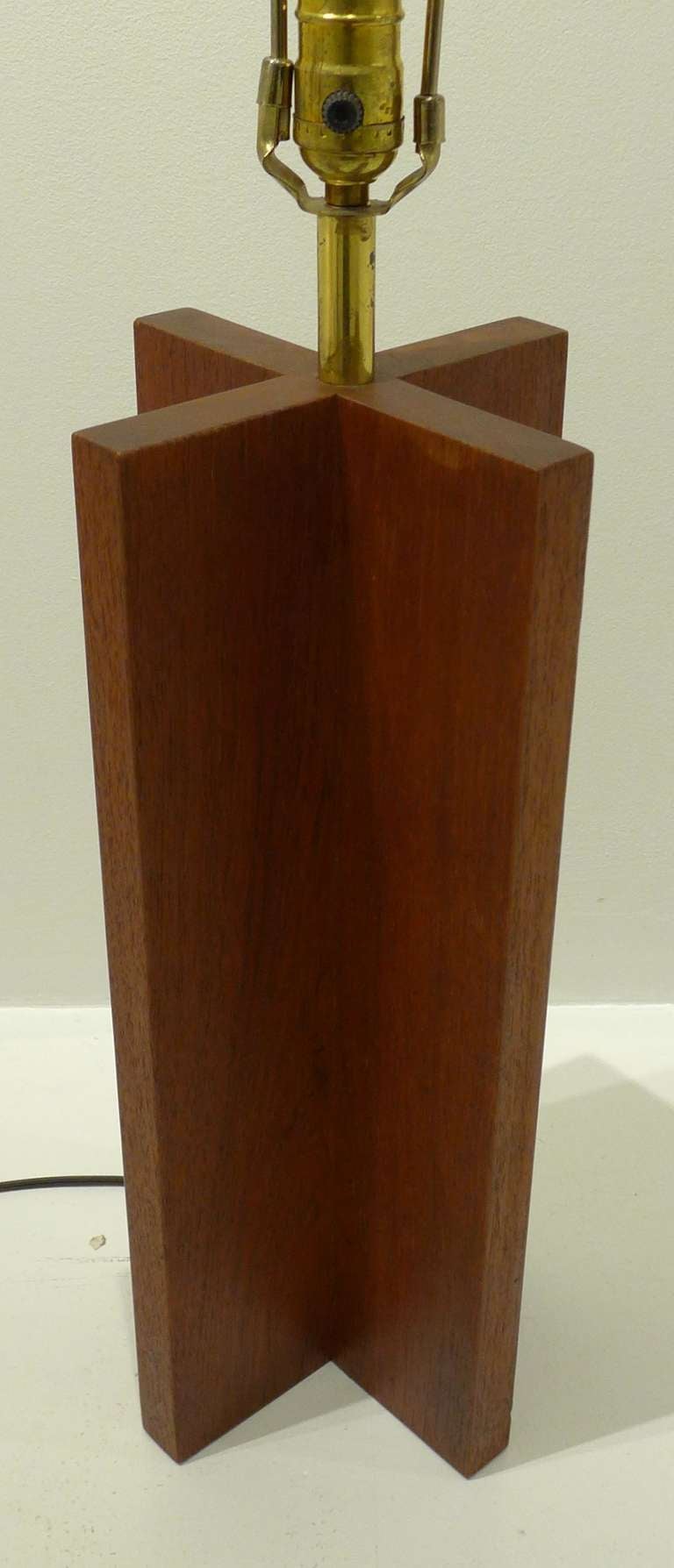 American Wooden Lamp by Vladimir Kagan
