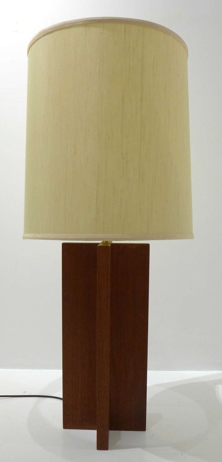 Mid-20th Century Wooden Lamp by Vladimir Kagan