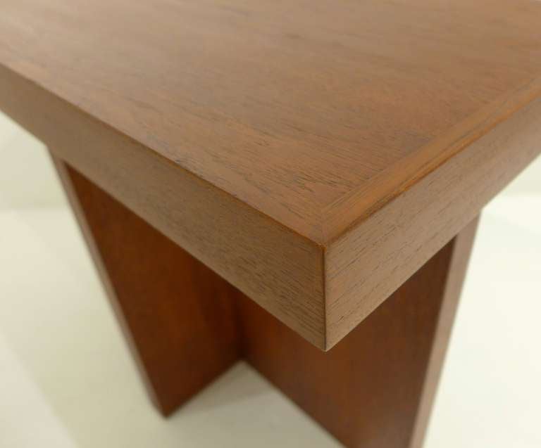 Walnut Cruciform Side Table by Vladimir Kagan