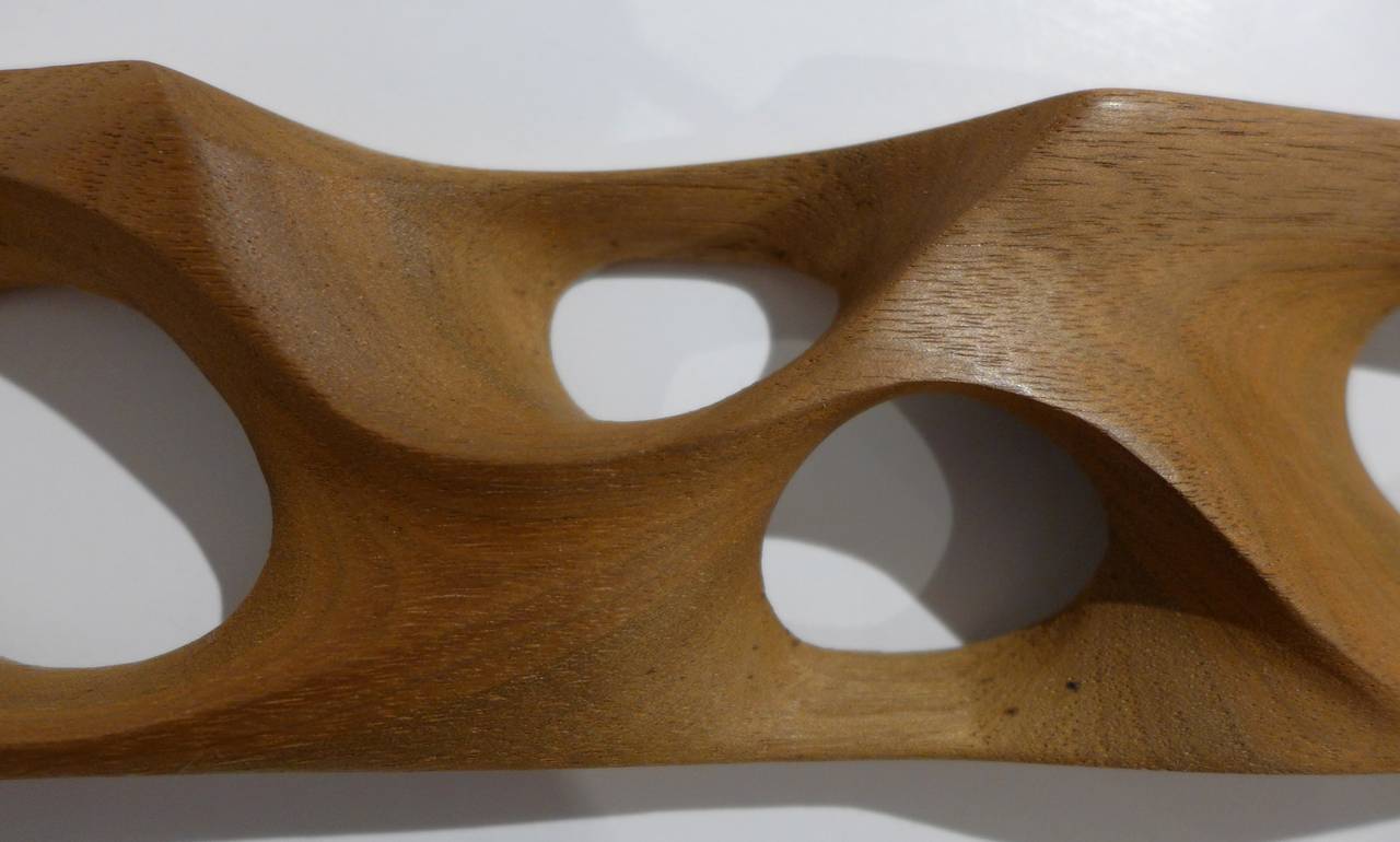 Carved James Martin Biomorphic Wood Sculpture 