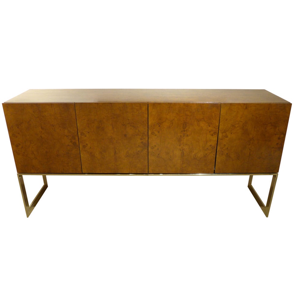 Milo Baughman Burl Wood Sideboard