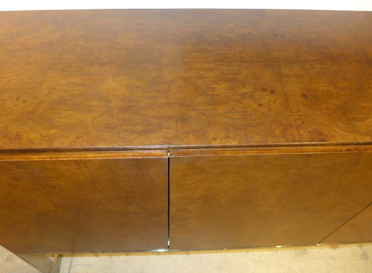 Milo Baughman Burl Wood Sideboard In Excellent Condition In New York, NY